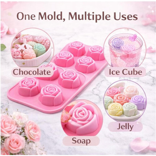 Moule en silicone rose alimentaire, lot de 2 2