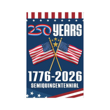 Tuinvlag ter ere van het 250-jarig bestaan van de VS, met patriottisch kruisontwerp, dubbelzijdig, weerbestendig, voor buiten.