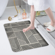 Tapis de bain en boue de diatomées, super absorbant, séchage rapide, dos en caoutchouc antidérapant, lavable, 40 x 60 cm, pour douche, baignoire,