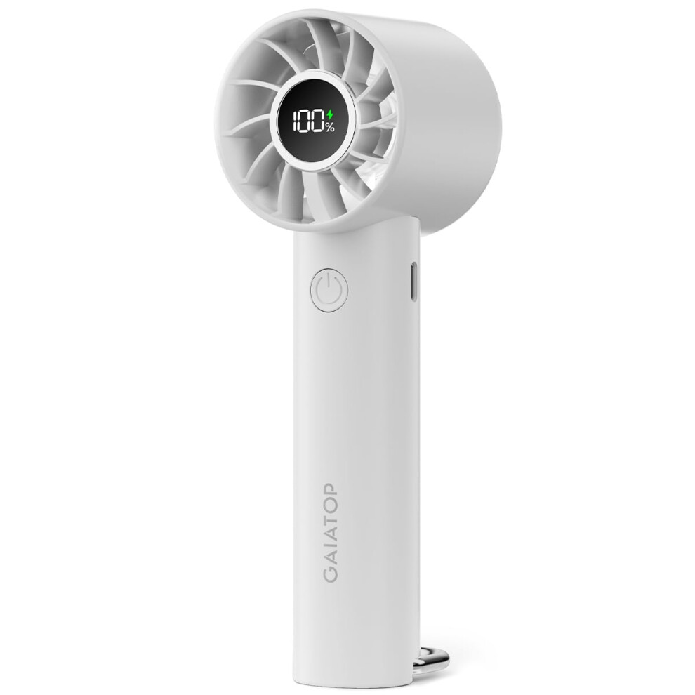 Portable Mini Fan, Handheld Fan With Led Display & Flashlight, 3 Speeds 2000Mah Usb Rechargeable Battery Fan 9425574921338