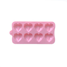 Stampo in silicone a forma di cuore 3D, 8 cavità, per torte/caramelle, San Valentino e regali fai da te, rosa, 7,95x4 pollici – Compatibile con la