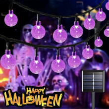 100-LED Solar Mini String Lights, 0.67in Spherical Bulbs, 8 Modes, Waterproof — Compatible with Gardens, Patios, Weddings & Parties