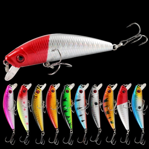 τεμάχια δολώματα ψαρέματος με ψεύτικο δόλωμα ψαριού, εργαλεία ψαρέματος 6cm/8g, 1