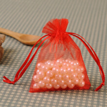 Sacchetti regalo in organza rosso anguria, confezione da 30