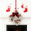 Mini Christmas Wreaths Artificial Pine with Red Bow 6PC 2
