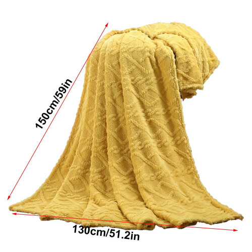 Fall Blankets 130x150cm Solid Wool Throw – Super Soft, Warm, Skin-Friendly & Breathable for Sofa, Bed, Carpet 1
