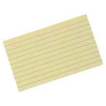 Tarjetas de estudio coloridas de 3x5 pulgadas con renglones, 50 hojas.