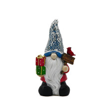 Décoration de Noël : Gnome de Noël, statue en résine LED, 1 pièce