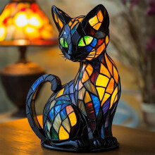 Lampa Madra Gloine Dhaite, Lampa Coileáin Bhogha Ceatha, Lampa Coileáin Gloine Dhaite LED, Lampa Corgi agus Lampa Dachshund Bulldog Francach Pug,