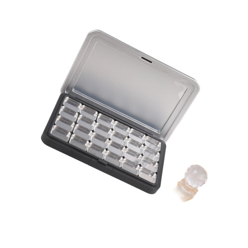 Black Magnetic Cosmetic Empty Palette With Built In Mirror-6
