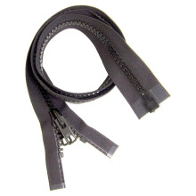 Cremallera separable negra n. 10, 144 pulgadas, grado marino