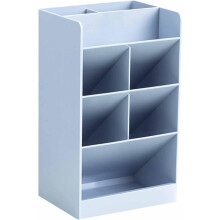 Schräger Stiftehalter mit 5 Fächern – Schreibtisch-Organizer aus Kunststoff