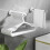 Witte roestvrijstalen wandhanger organizer1 1