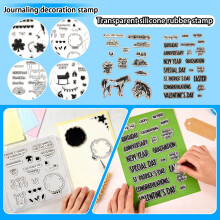 2026-2027 Clear Stamps & Dies Set for Card Making, Scrapbooking, Journaling – Compatible with Most Die Cutting Machines