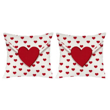 Valentijnsdag Romantiek Hart Ontwerpen Sierkussenhoes voor-A