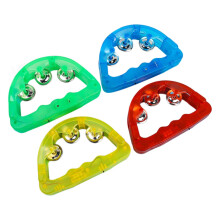 LED Tambourine with Flashing Lights Glow-in-Dark 1pc