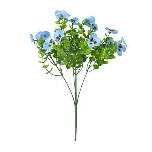 Artificial Pansy Bouquet – Blue, 12 Stems 1