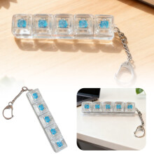 Toy Keys Keyboard Fidget Keychain with LED Lights – Stress Relief & Anxiety Decompression Toy, Compatible with All Keychains