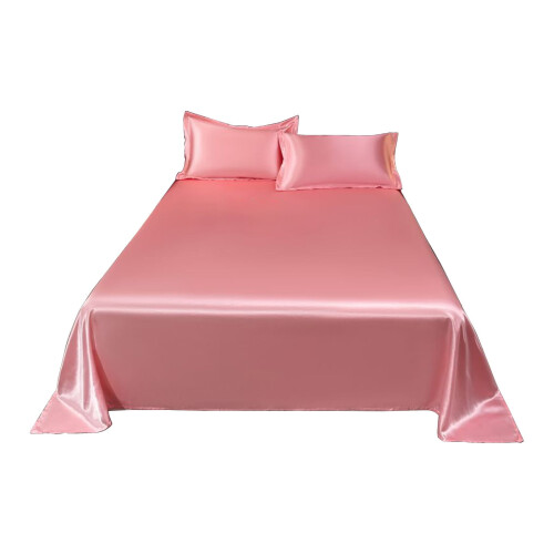 Σετ σεντόνια Queen Size - 3 τεμάχια σεντόνια Ice Silk Satin, αντιρυτιδικά για όλες τις εποχές, 1