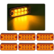 Boční obrysová světla, 6 ks 12V24V8LED boční obrysová světla pro nákladní automobily, boční směrová světla pro přívěs nákladního