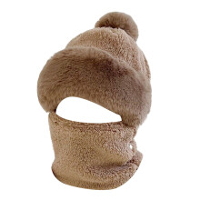 Fleece Lined Windproof Trapper Hat One Piece Scarf Beanie For Winter Cycling Skiing And Outdoor Sports SizeCoffee