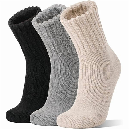 Merino Wool Boot Socks Thermal Winter Warm Thick 3 Pairs