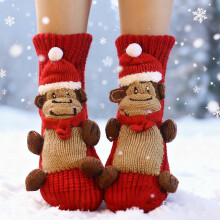 3D-Strick-Oktopus-Socken, doppellagig, Baumwolle, 1 Paar
