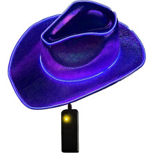 LED-es cowgirl kalap világító kalap villogó kalap western cowboy szerepjátékhoz karácsonyra
