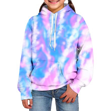 Hoodies, kinderhoodie met tie-dye print, 3D-visualisatie, pullover, sweatshirt, nieuwe bovenkleding voor kinderen, jongenshoodies, Z02 paars, 2-3 jaar