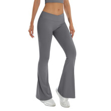 Damen-Yogahose, hochgeschnittene Schlaghose, Leggings, Bootcut-Leggings, Loungewear-Sporthose, Glockenhose