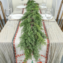Guirlanda de Natal Artgar de 1,8 m em cedro – Cipreste realista, pinho com toque autêntico, para uso externo/em casa/na lareira/escadas –
