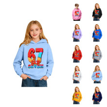 Boys Graphic Print Hooded Sweatshirt Casual Pullover With Pocket For Kids Youth