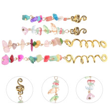 4 robuste Haarspangen und Schmuckanhänger zum Flechten, perfekt für Haarschmuck und Styling.