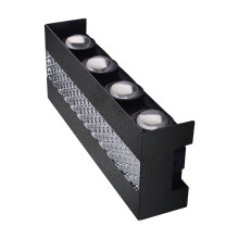 Applique murale LED décorative pour intérieur et extérieur, à usage domestique ou commercial (noir)