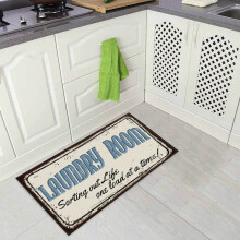 Tapis de buanderie antidérapant, tapis de style campagnard compatible avec lave-linge et sèche-linge, tapis de couloir décoratif