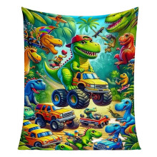 Dinosaurierdecke für Kinder, Polyester, 70 x 100 cm bis 150 x 200 cm