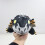 Ασπρόμαυρο λούτρινο παιχνίδι σε σχήμα αστεριού με κίτρινα μάτια και πορτοκαλί 4