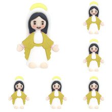 Lot de 10 figurines de la Vierge Marie, jouets miniatures pour jouer à cache-cache, cadeaux religieux classiques pour le dimanche ou un baptême.