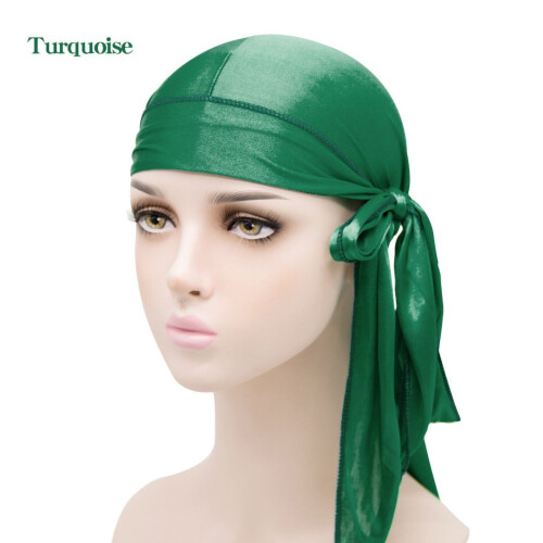 Πακέτο 2 τεμαχίων Silky Durag για άνδρες και γυναίκες σε κλασικό χρώμα, Premium Silk imitation Deluxe