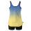 Women's high-waisted swimsuit set gradient racerback top 5