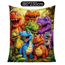 Samtdecke mit Dinosaurier-Print für Kinder, weich und leicht