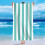 Soft Microfiber Vertical Stripe Pattern Bath Towel Lightweight Quick Dry Absorbent Large Size for Bathroom Beach Spa Gym 1