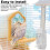 Clear semi-closed automatic bird feeder beige 1 piece 8