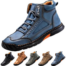 Cryonessa Leather Boots, Men'S Comfortable Handmade Leather Boots – Waterproof, Arch Support, Pressure Relief, Spacious Toe Box Outdoor Leather