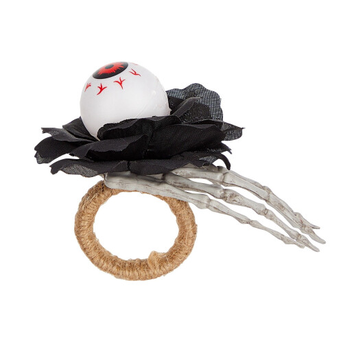 Halloween pumpa servettringar set med 6