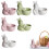 1PC Ceramic Rabbit Egg Cup Holder, Easter Egg Stand Decor – 3 inch, Kitchen & Home Decoration 5