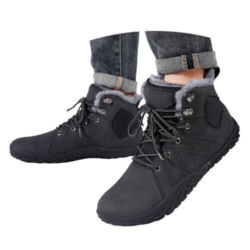 Χειμερινά θερμικά μποτάκια μέχρι τον αστράγαλο, με κορδόνια, μοντέρνα, άνετα, 2