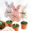 Pot de fleurs lapin en peluche de Pâques (1 pièce) 3