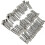 Mlins Alligator Hårspännen, Silver, 50 st 2