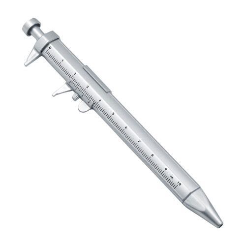 Στυλό Vernier Caliper με μαύρο μελάνι τζελ (1,0 mm), χάρακας μέτρησης 15 cm, φορητό και 1